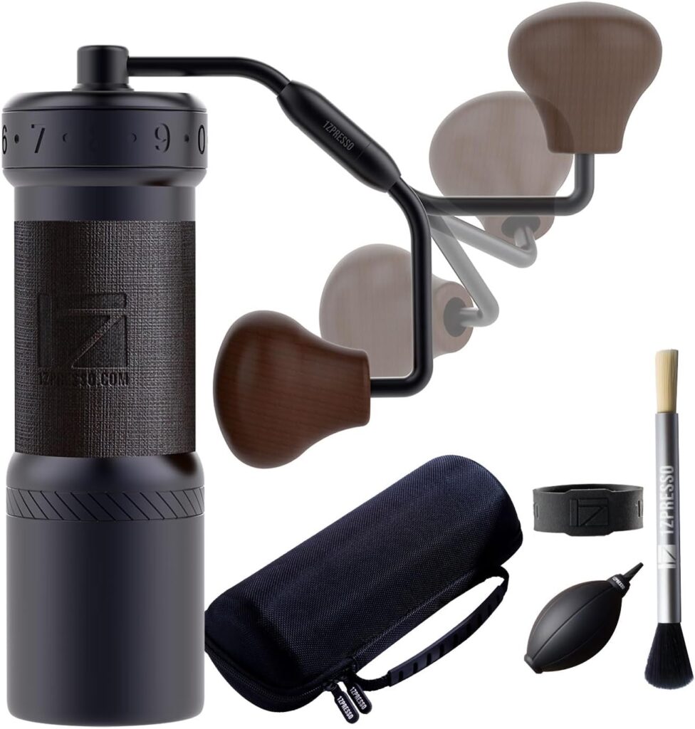 1Zpresso K-Ultra Manual Coffee Grinder Iron Gray with Assembly Consistency Grind Stainless Steel Conical Burr, Foldable Handle, Numerical External Adjustable Setting, All-Round Grinder 1Zpresso K-Ultra Manual Coffee Grinder Iron Gray with Assembly Consistency Grind Stainless Steel Conical Burr, Foldable Handle, Numerical External Adjustable Setting, All-Round Grinder