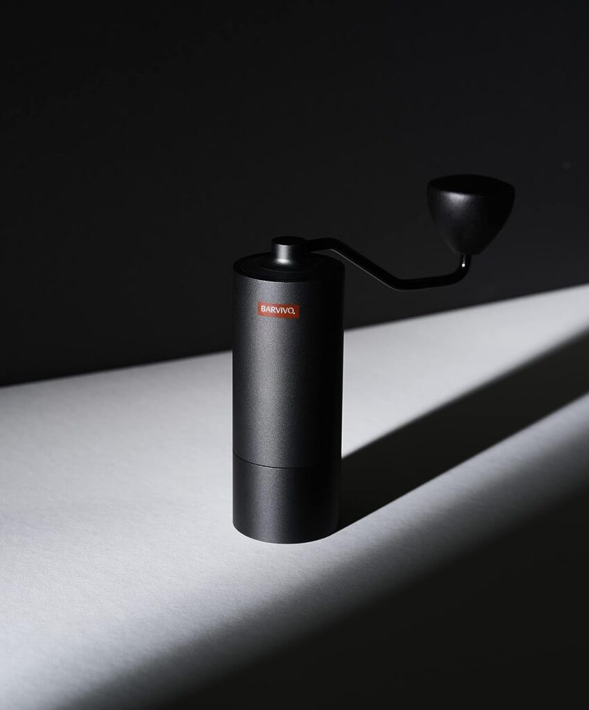 Barvivo Manual Coffee Grinder with 12 adjustable grind settings, 38mm Concial Burr Grinder with Fine Wooden Grip and durable Stainless Steel Blade, Coffee Bean Grinder, Portable Hand Coffee Bean Mill Barvivo Manual Coffee Grinder with 12 adjustable grind settings, 38mm Concial Burr Grinder with Fine Wooden Grip and durable Stainless Steel Blade, Coffee Bean Grinder, Portable Hand Coffee Bean Mill