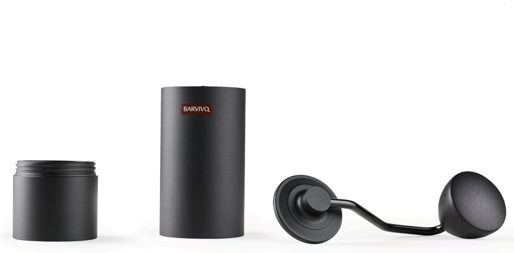 Barvivo Manual Coffee Grinder with 12 adjustable grind settings, 38mm Concial Burr Grinder with Fine Wooden Grip and durable Stainless Steel Blade, Coffee Bean Grinder, Portable Hand Coffee Bean Mill Barvivo Manual Coffee Grinder with 12 adjustable grind settings, 38mm Concial Burr Grinder with Fine Wooden Grip and durable Stainless Steel Blade, Coffee Bean Grinder, Portable Hand Coffee Bean Mill