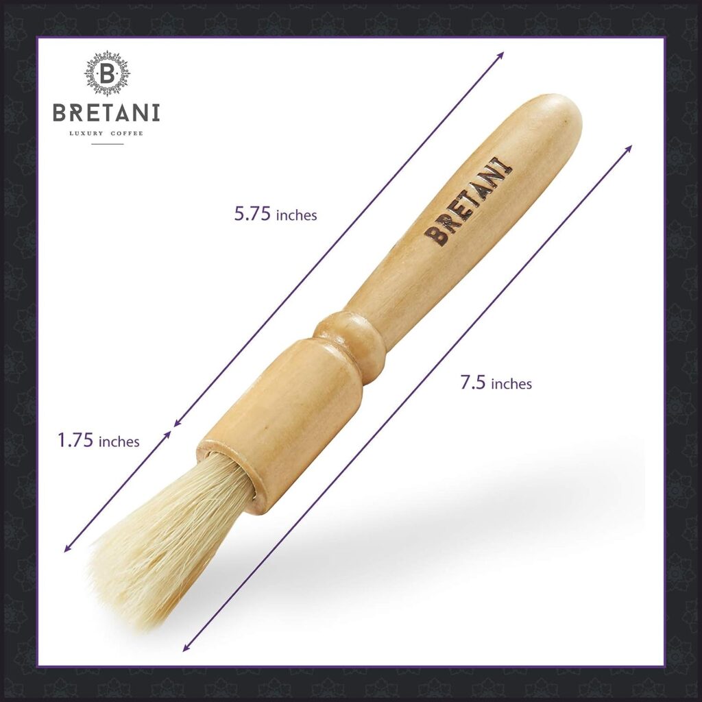 Bretani Coffee Grinder Cleaning Brush - Espresso Maker/Machine Cleaner Tool - Wood Handle, Natural Bristles Bretani Coffee Grinder Cleaning Brush - Espresso Maker/Machine Cleaner Tool - Wood Handle, Natural Bristles