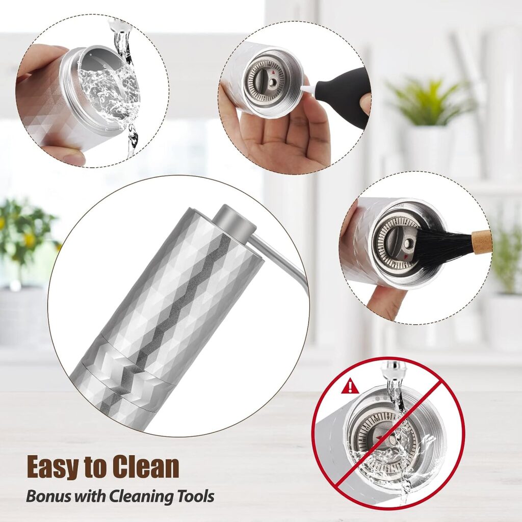 Cosyonall Manual Coffee Grinder, Portable Hand Coffee Grinder with Stainless Steel Burr, Handheld Burr Coffee Grinder Mill with Adjustable Coarseness Setting for Espresso French Press Drip Coffee Cosyonall Manual Coffee Grinder, Portable Hand Coffee Grinder with Stainless Steel Burr, Handheld Burr Coffee Grinder Mill with Adjustable Coarseness Setting for Espresso French Press Drip Coffee