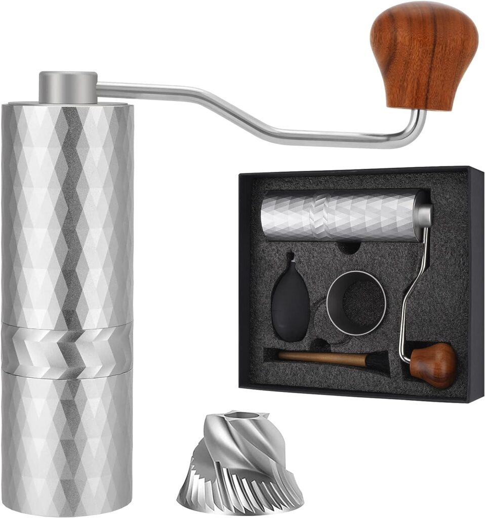 Cosyonall Manual Coffee Grinder, Portable Hand Coffee Grinder with Stainless Steel Burr, Handheld Burr Coffee Grinder Mill with Adjustable Coarseness Setting for Espresso French Press Drip Coffee Cosyonall Manual Coffee Grinder, Portable Hand Coffee Grinder with Stainless Steel Burr, Handheld Burr Coffee Grinder Mill with Adjustable Coarseness Setting for Espresso French Press Drip Coffee
