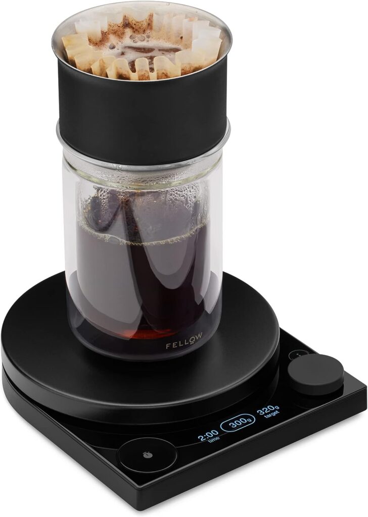 Fellow Tally Pro Studio Digital Coffee Scale - Precision Scale with Glass Top - Digital Kitchen Scale for Coffee Small Goods up to 5 lbs - Measures in g, oz, lbs, mm - Matte Black Fellow Tally Pro Studio Digital Coffee Scale - Precision Scale with Glass Top - Digital Kitchen Scale for Coffee Small Goods up to 5 lbs - Measures in g, oz, lbs, mm - Matte Black