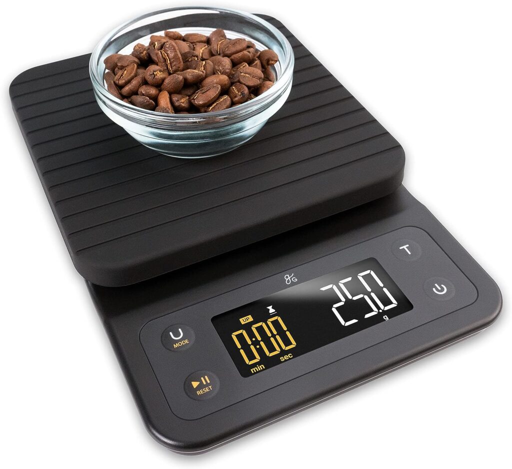 Greater Goods Digital Coffee Scale - for The Pour Over Maker | Brew Artisanal Java on a with Timer Great French Press and General Kitchen Use Designed in St. Louis Greater Goods Digital Coffee Scale - for The Pour Over Maker | Brew Artisanal Java on a with Timer Great French Press and General Kitchen Use Designed in St. Louis