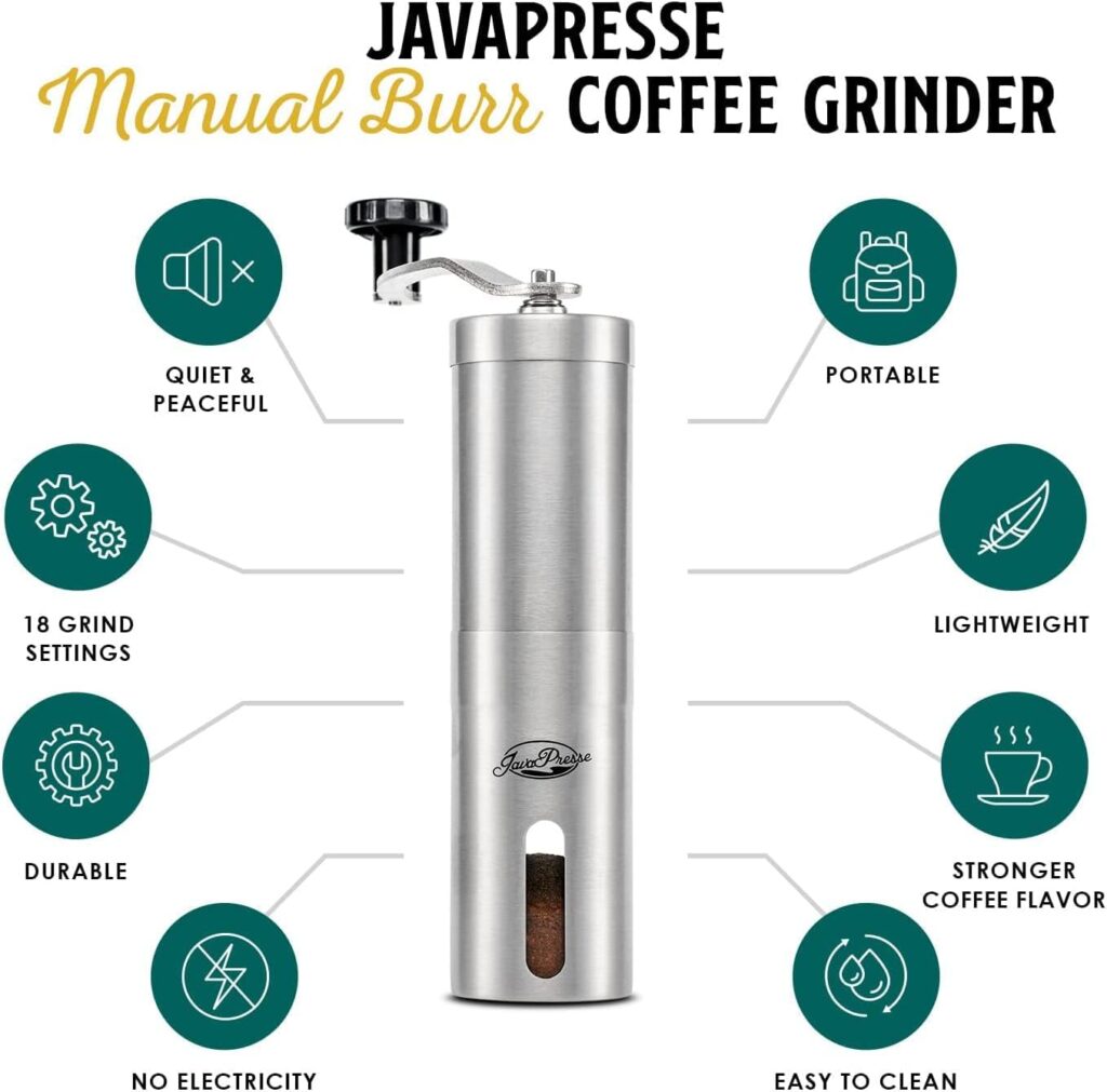 JavaPresse Manual Coffee Grinder Review Crank and Brew