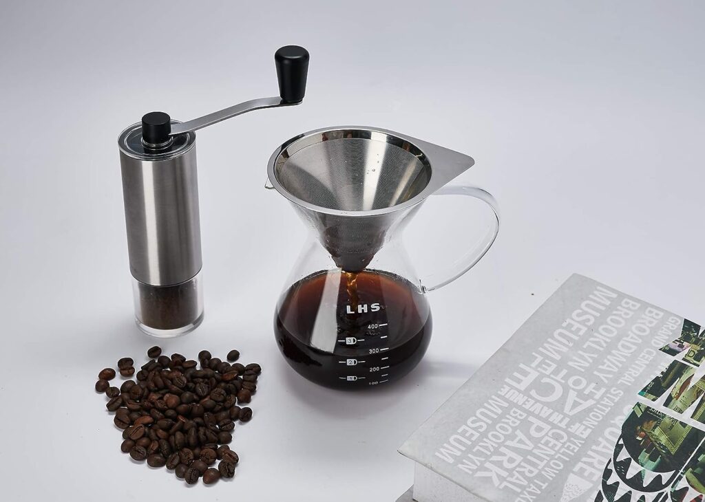 LHS Manual Coffee Grinder with Ceramic Conical Burr Stainless Steel Hand Crank Mill for Drip Coffee, Espresso, French Press, Turkish Brew LHS Manual Coffee Grinder with Ceramic Conical Burr Stainless Steel Hand Crank Mill for Drip Coffee, Espresso, French Press, Turkish Brew