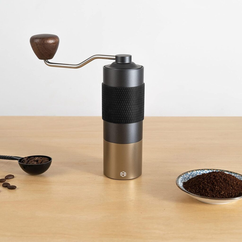 Manual Coffee Grinder - HEIHOX Hand Coffee Grinder with Adjustable Conical Stainless Steel Burr Mill, Capacity 30g Portable Mill Faster Grinding Efficiency Espresso to Coarse for Office, Home, Camping Manual Coffee Grinder - HEIHOX Hand Coffee Grinder with Adjustable Conical Stainless Steel Burr Mill, Capacity 30g Portable Mill Faster Grinding Efficiency Espresso to Coarse for Office, Home, Camping