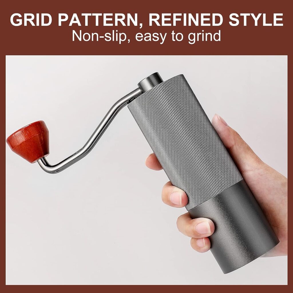 PARACITY Manual Coffee Grinder with 420 Stainless Steel Conical Burr, Hand Coffee Grinder with 12 Adjustable Settings, Portable Mill for Drip Coffee/Espresso/French Press, Gift for Men/Father/Husband PARACITY Manual Coffee Grinder with 420 Stainless Steel Conical Burr, Hand Coffee Grinder with 12 Adjustable Settings, Portable Mill for Drip Coffee/Espresso/French Press, Gift for Men/Father/Husband