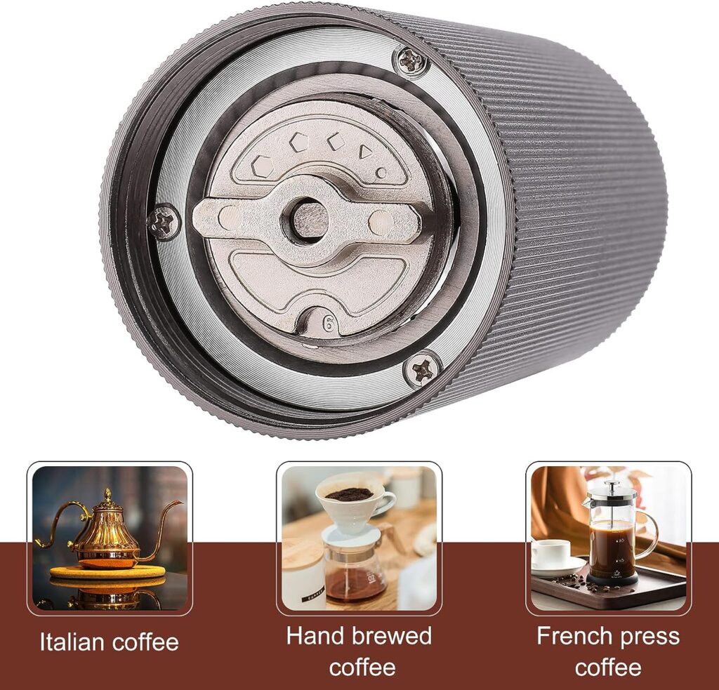 PARACITY Manual Coffee Grinder with 420 Stainless Steel Conical Burr, Hand Coffee Grinder with 12 Adjustable Settings, Portable Mill for Drip Coffee/Espresso/French Press, Gift for Men/Father/Husband PARACITY Manual Coffee Grinder with 420 Stainless Steel Conical Burr, Hand Coffee Grinder with 12 Adjustable Settings, Portable Mill for Drip Coffee/Espresso/French Press, Gift for Men/Father/Husband