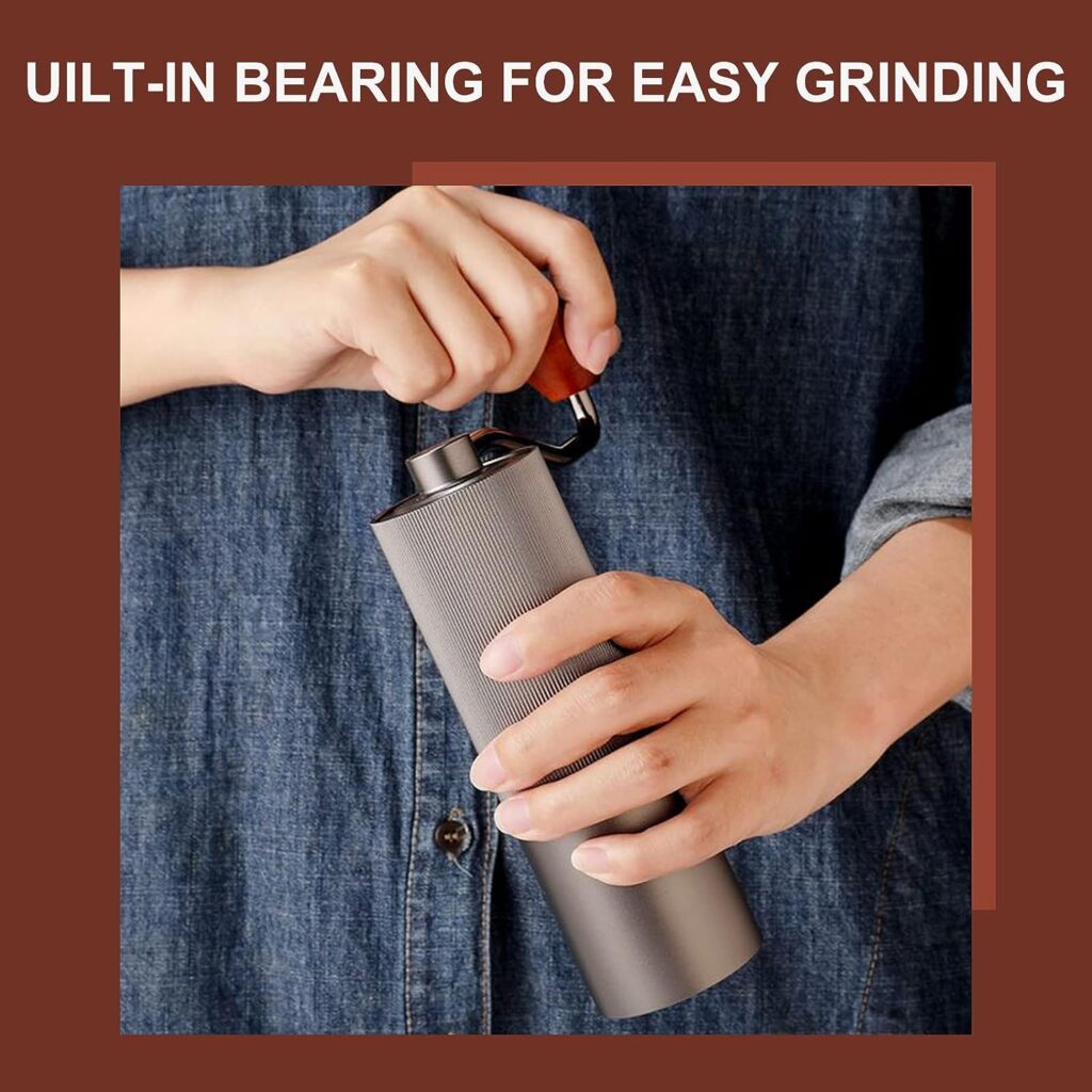 PARACITY Manual Coffee Grinder with 420 Stainless Steel Conical Burr, Hand Coffee Grinder with 12 Adjustable Settings, Portable Mill for Drip Coffee/Espresso/French Press, Gift for Men/Father/Husband PARACITY Manual Coffee Grinder with 420 Stainless Steel Conical Burr, Hand Coffee Grinder with 12 Adjustable Settings, Portable Mill for Drip Coffee/Espresso/French Press, Gift for Men/Father/Husband