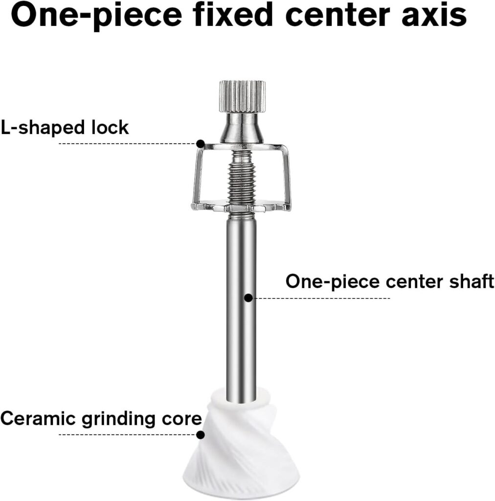 QIYUEXES Manual Coffee Grinder with Ceramic Burr for Beans, Espresso, and Spices - Portable Hand Crank Mill with 2 Glass Jars (11oz Each) and Cleaning Brush