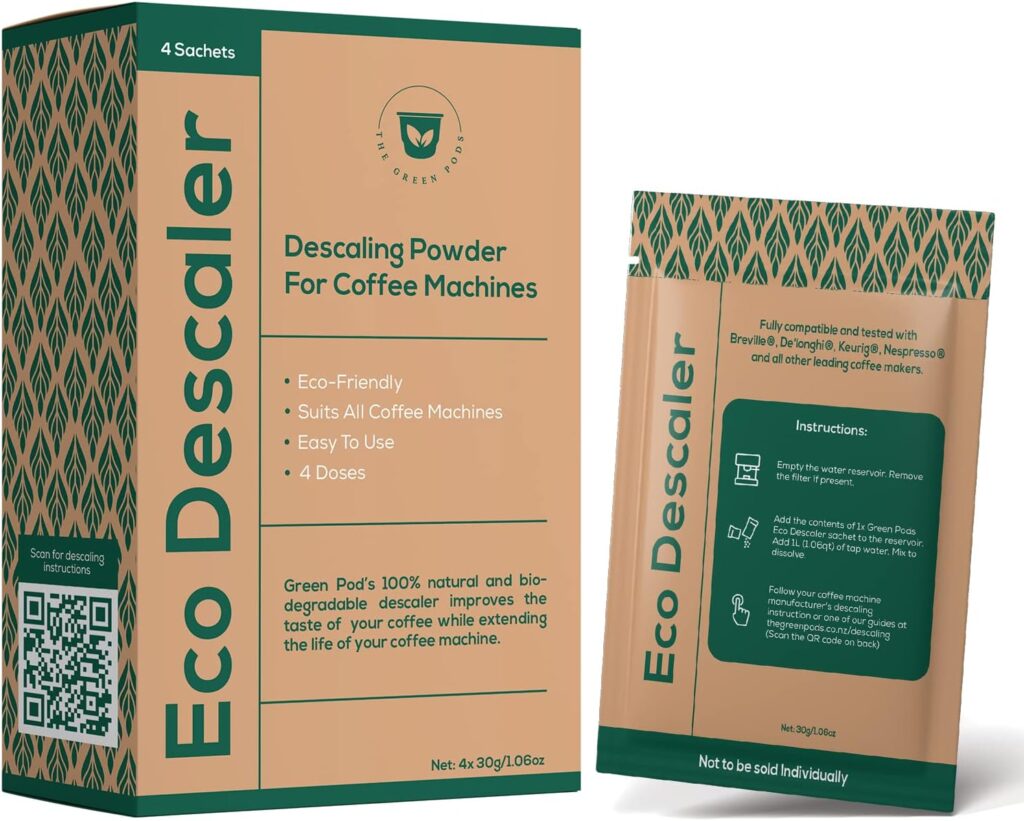 The Green Pods Eco Descaler - Coffee Machine Descaling Powder The Green Pods Eco Descaler - Coffee Machine Descaling Powder