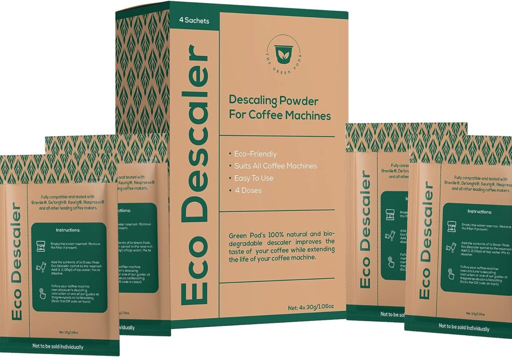 The Green Pods Eco Descaler - Coffee Machine Descaling Powder The Green Pods Eco Descaler - Coffee Machine Descaling Powder