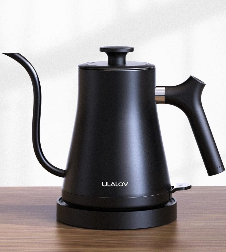 Ulalov Gooseneck Electric Kettle, 0.9L Fast Boiling Hot Water Kettle, Stainless Steel Electric Tea Kettle, 1200W Pour Over Kettle for CoffeeTea, Leak-Proof, Auto Shutoff, Anti-dry Ulalov Gooseneck Electric Kettle, 0.9L Fast Boiling Hot Water Kettle, Stainless Steel Electric Tea Kettle, 1200W Pour Over Kettle for CoffeeTea, Leak-Proof, Auto Shutoff, Anti-dry