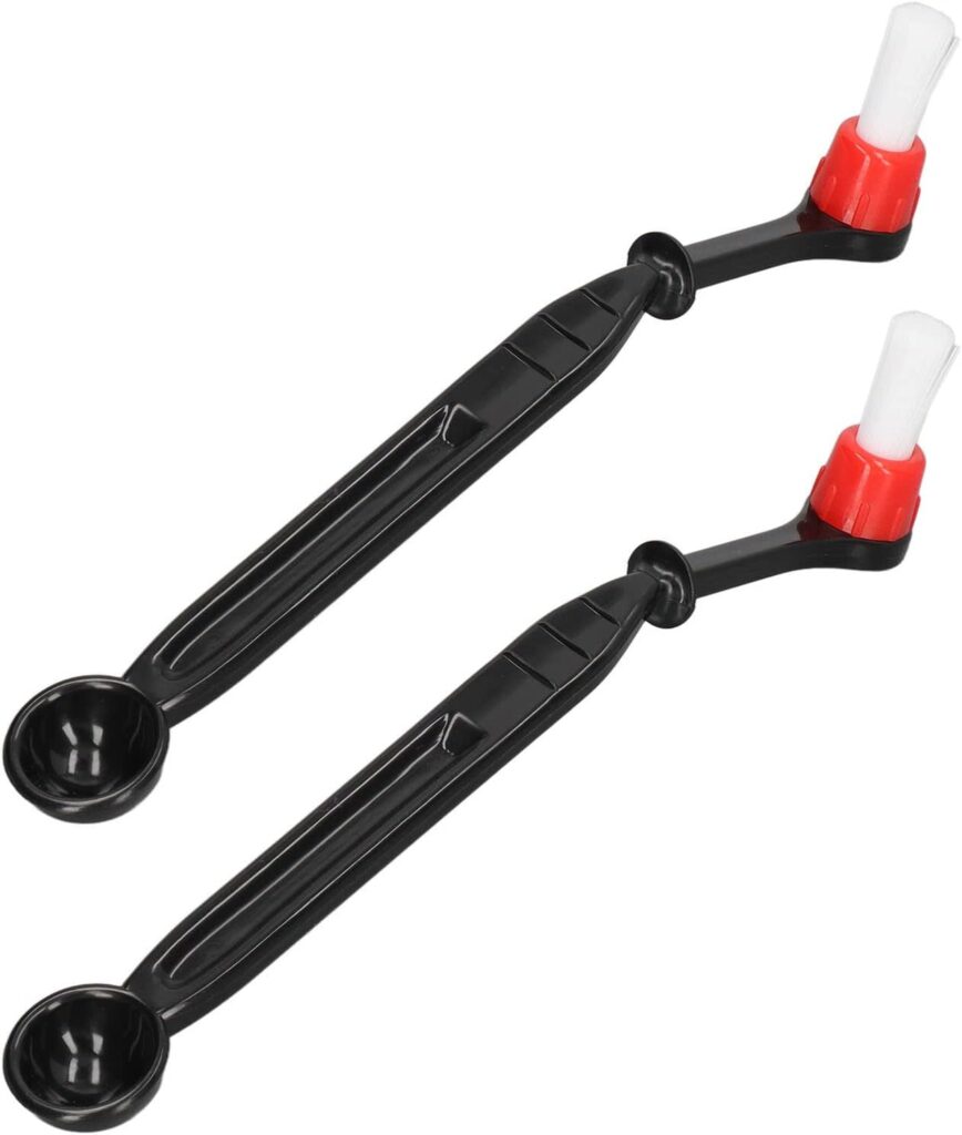 VTOSEN Efficient 2Pcs Coffee Machine Cleaning Brush Set - Essential Nylon Tools for Grinder Milk Frothers - Keep Your Coffee Equipment Spotless VTOSEN Efficient 2Pcs Coffee Machine Cleaning Brush Set - Essential Nylon Tools for Grinder Milk Frothers - Keep Your Coffee Equipment Spotless