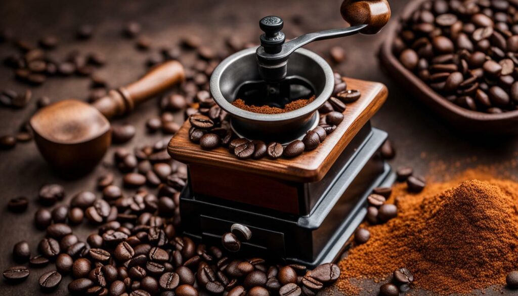 Freshly ground coffee beans Freshly ground coffee beans