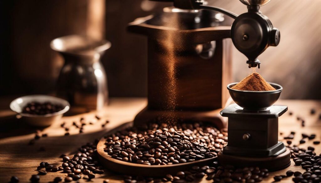 grinding coffee beans grinding coffee beans