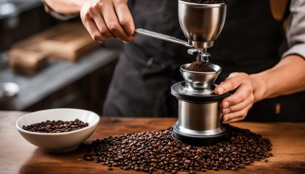 grinding coffee beans grinding coffee beans