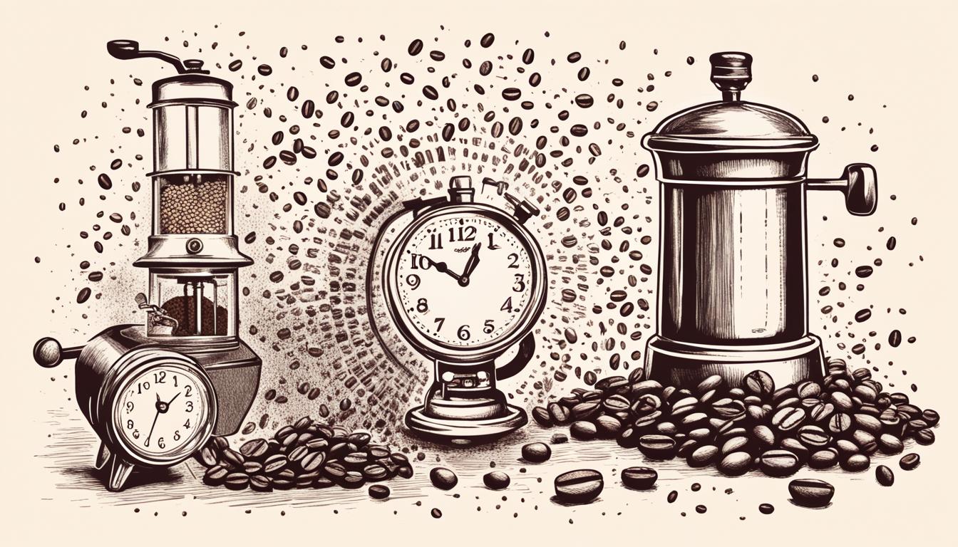 How long does it take to grind coffee beans manually?
